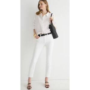 NWT J. Crew 10" Vintage Slim Straight Jeans 25 25P P25 White Denim J.Crew BP402